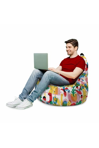 Updeco Fotoliu Big Chill Puf Bean Bag impermeabil, interior/exterior, 67x90x8...