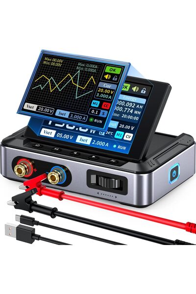 FNIRSI Τροφοδοτικό εργαστηρίου, 30V 5A 150W, είσοδος PD/QC/DC, αναδιπλούμενη ...
