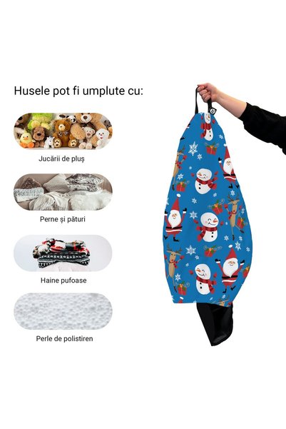 Updeco Husa Puf Beanbag tip Para XL, impermeabil, cu maner, 90 x 90 x 60 cm, ...