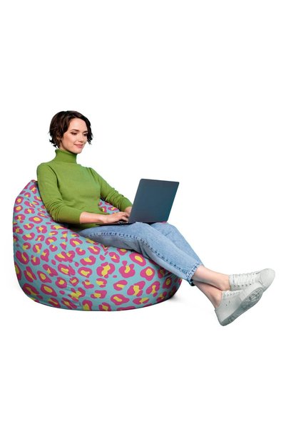 Updeco Fotoliu Puf Bean Bag tip XL, impermeabil, pentru interior/exterior, sa...