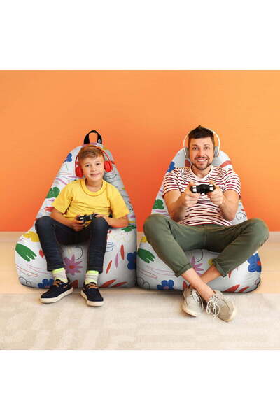 Updeco Fotoliu Puf Bean Bag tip Chill, impermeabil, de interior/exterior, cu ...