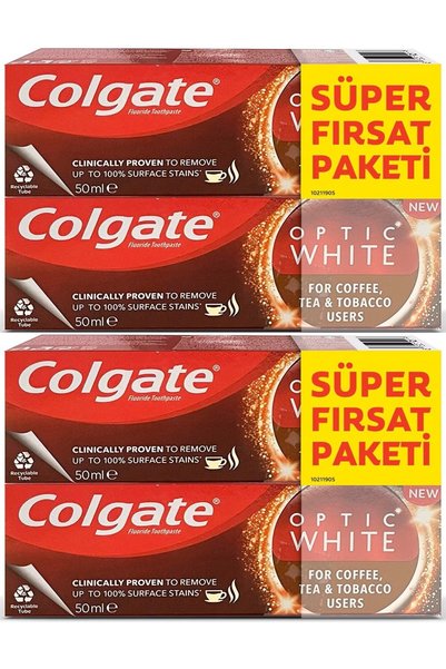 Colgate Optic White Whitening Toothpaste, 2 x 50 ml Set (2 Pieces)