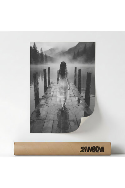 21mxm Poster Decorativ Tematică Nature & Mystery - 'Misty Morning', Material ...