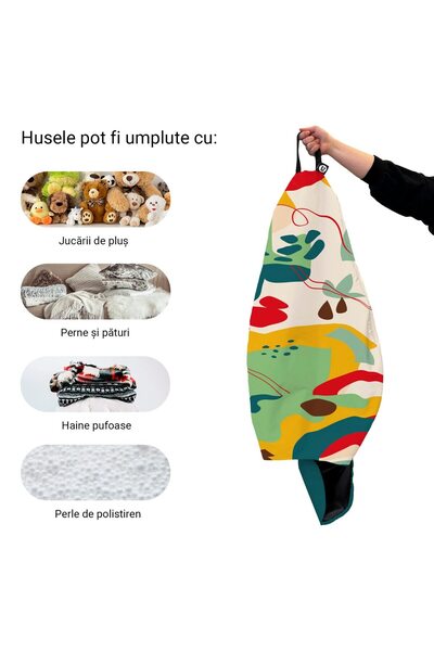 Updeco Husa exterioara Puf Bean Bag tip Para L, fara umplutura, impermeabil, ...