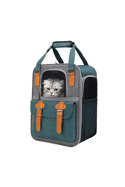 TRASSLE Cat Carrier,Cat Soft-Sided Carrier bag for Cats,Pet Backpack with Thr...