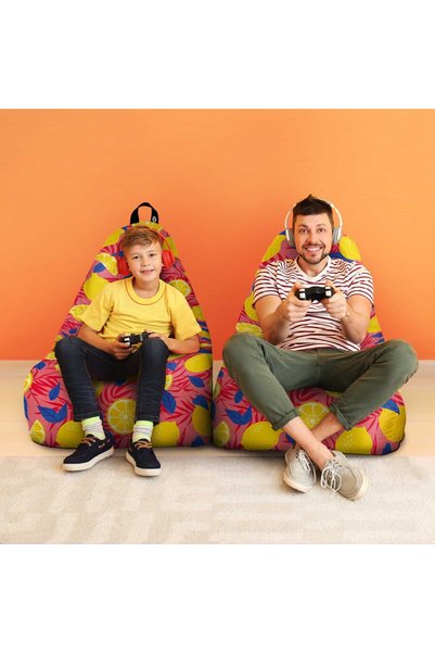 Updeco Fotoliu Puf Bean Bag tip Chill, impermeabil, de interior/exterior, sac...