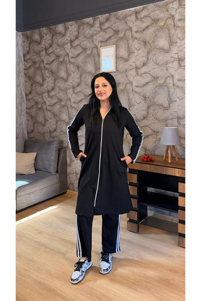 BURCU TESETTÜR Plus-Size Sweatsuit Set 1018-1