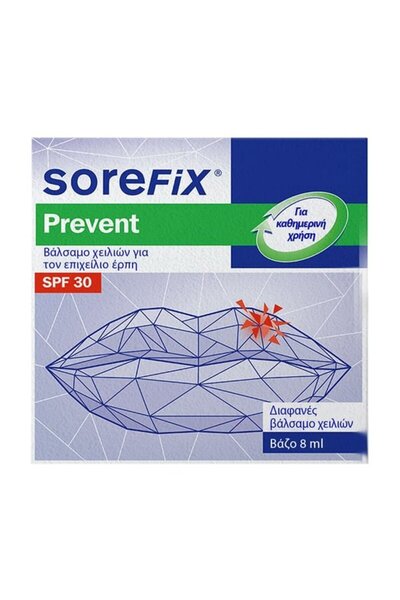 Lilly SOREFIX Βάλσαμο Χειλιών Πρόληψης Ελκών 8ML