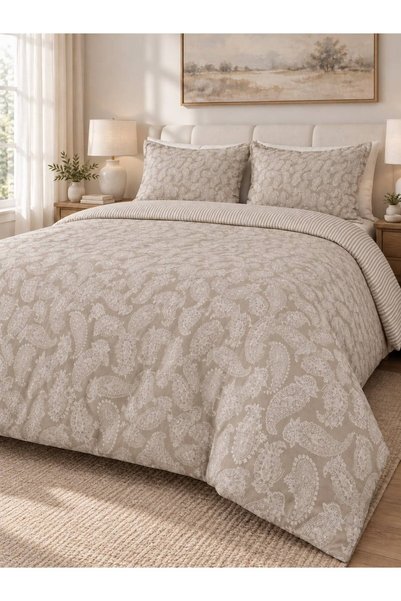 D'NISS HOME Set de lenjerie de pat din șal, 4 piese