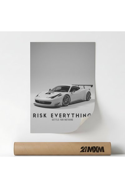 21mxm Poster Decorativ Tematică Automotive & Motivation - 'Risk Everything', ...