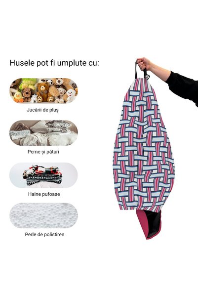 Updeco Husa exterioara Puf Bean Bag tip Para XL, fara umplutura, impermeabil,...