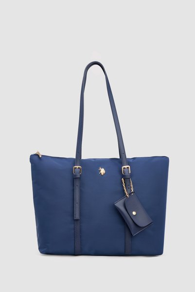 U.S. Polo Assn. Women's Navy Blue Wallet with Zipper, Strappy Strap, Metal US...