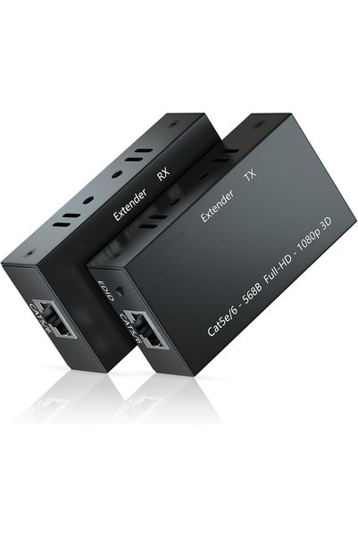 AZONEE جهاز تمديد HDMI يصل إلى 60 مترًا/196 قدمًا، جهاز إرسال واستقبال HDMI ب...