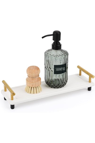 EXCEFORE Stone Drying Tray with Handle – Water Absorbing Diatomite Sink Organ...