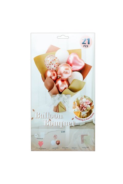 OEM Buchet de baloane din folie și latex, 21 de bucăți