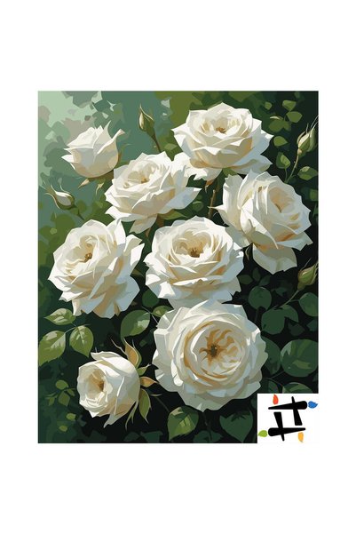 Painting-numbers Set pictura pe numere Eleganta trandafirilor 7180, panza pe ...