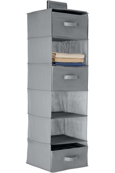 Amazon basics 6-Tier Hanging Shelf Closet Storage Organizer with Removable Dr...