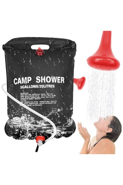 FONIX Duș solar portabil, SolarFlow Elite, pentru camping și drumeții, capaci...
