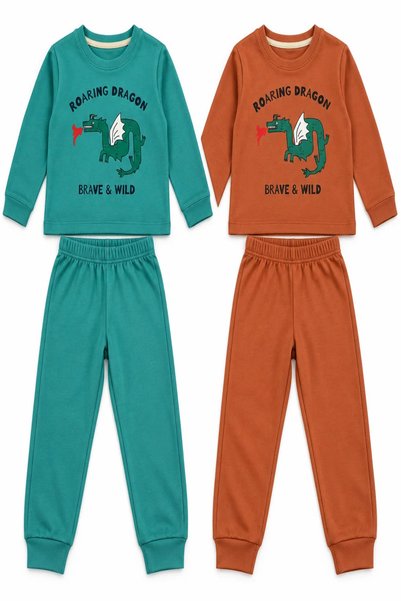 aden kids Σετ πιτζάμες από ζέρσεϊ για κορίτσια και αγόρια
