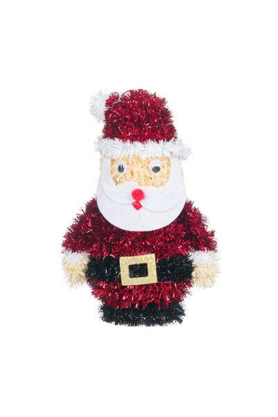 OEM Ornament pentru brad de Crăciun Moș Crăciun 3D cu beteală 16.5 cm, pentru...