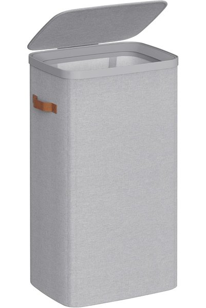 SONGMICS Laundry Basket, 100 L Laundry Hamper, with Lid and Handles, Removabl...