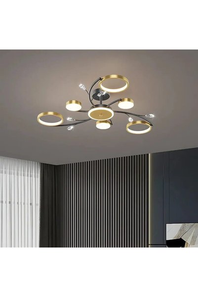 Evolium Lustra LED cu Telecomnda KARINA, 31W, 6 Elemente, Lumina Calda/Rece/N...