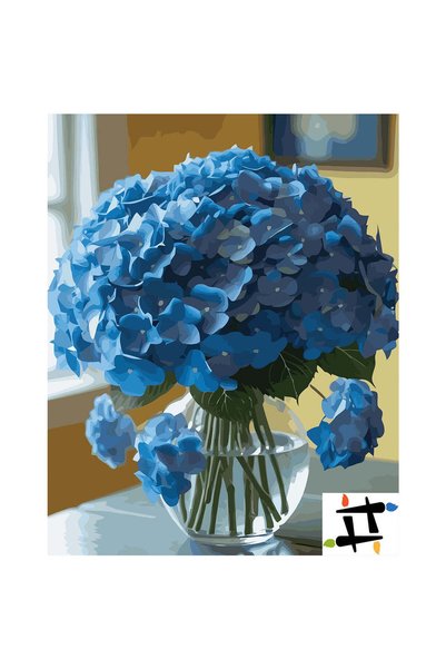 Painting-numbers Set pictura pe numere Sfera de azur 7068, panza pe rama lemn...