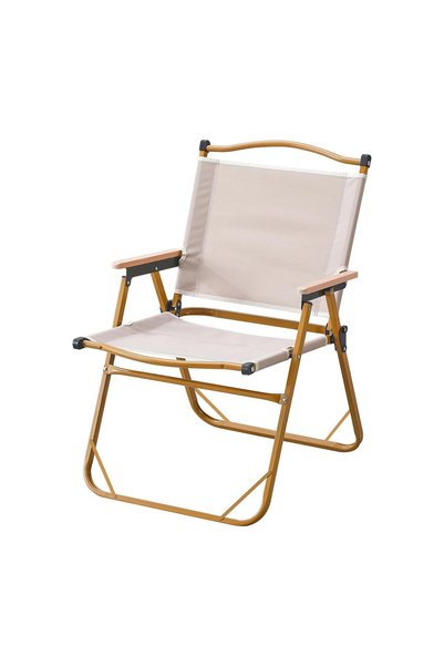 Chulovs Folding Wooden Beach Chair, Black – Beech Wood Armchair for Camping &...