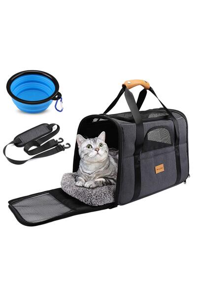 Morpilot Cat Carrier, Portable Pet Carrier Bag for Cats and Small Dogs, Folda...