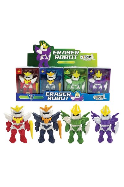 S COOL S-COOL Radieră Robot, Set de 12 în cutie de prezentare