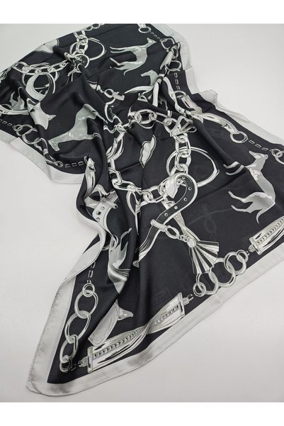 tomrisboutique Heritage Pattern Chain Detail Belt with Detailed Animal Figure...