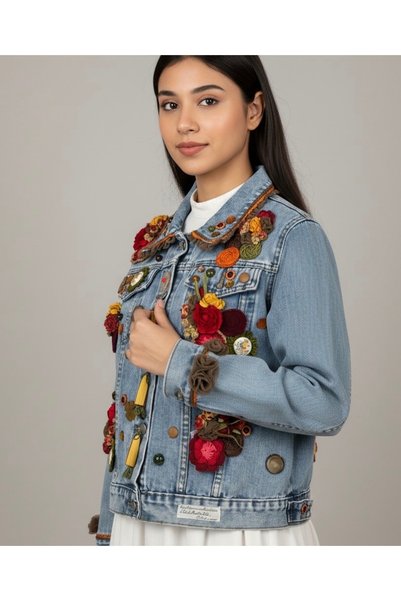 special gift house Women's Denim Jacket with a Unique and Distinctive Design.