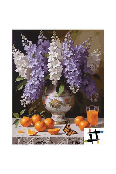 Painting-numbers Set pictura pe numere Miresme si citrice 7061, panza pe rama...