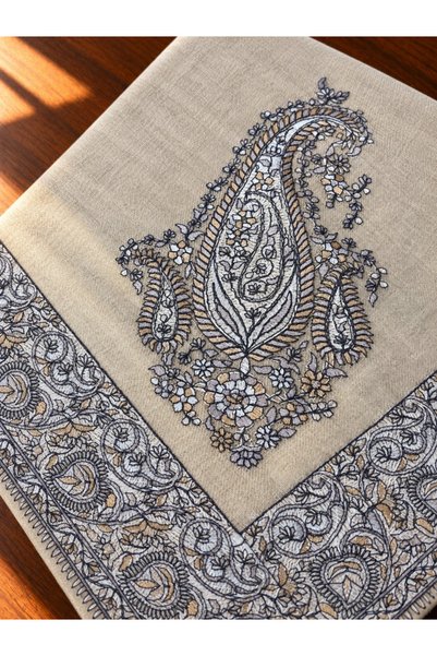 unbranded Men's Paisley Embroidered Cashmere Shawl - Size 55