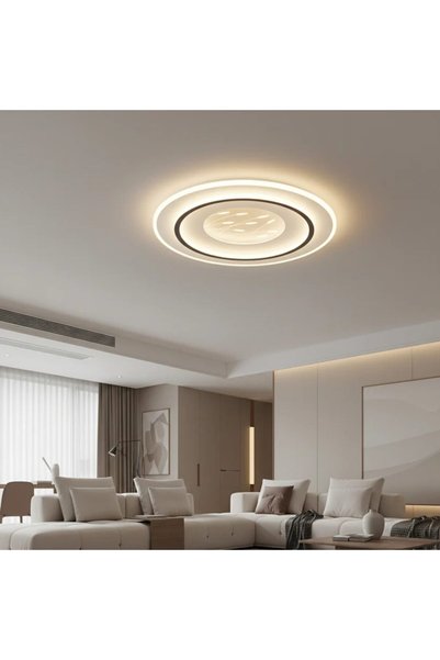 Evolium Lustra LED cu telecomanda LINEA 125W, 50cm, Rotunda, lumina Rece/Cald...