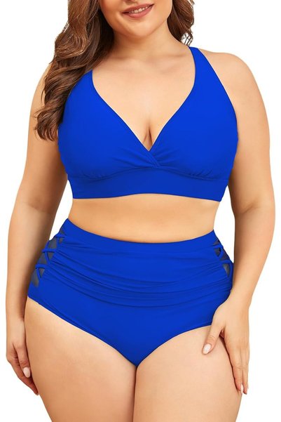 OtherMax Costum de Baie Femei Modelator Push Up Elegant Albastru L