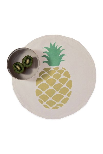 Nef Nef Homeware Nef-Nef Νόστιμο Βαμβακερό Σουπλά, Εκρού και Λάιμ, Σχέδιο Ανα...
