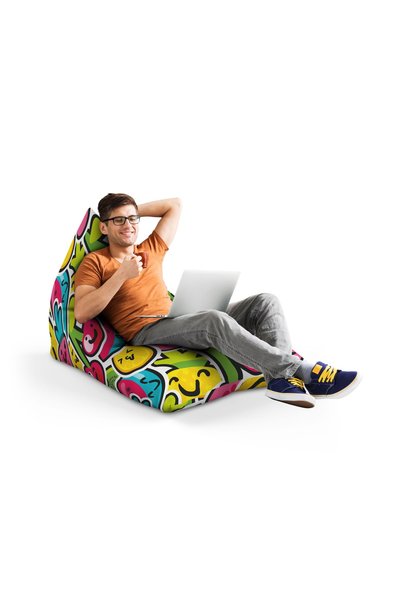 Updeco Fotoliu Puf Bean Bag tip Lounge, sac interior, impermeabil, indoor/out...
