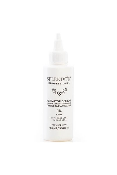 SPLENDOR Oxidant pentru vopsea sprancene, gene cu Aloe vera 100ml