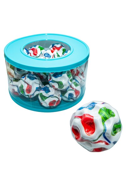 OEM Minge super săltăreță 9 cm, design minge tricoloră, set de 20