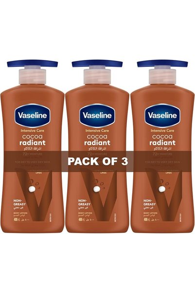 vaseline gluta glow لوشن فازلين للعناية المكثفة بالجسم للبشرة الجافة إلى الجا...