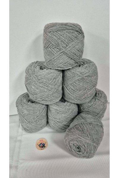 İPEK YÜN İPLİK DÜNYASI Fire de tricotat din lână și acril (gri deschis) 680 g