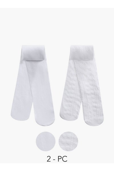 Celeste Girls Tights with Elasticated Waistband - Set of 2