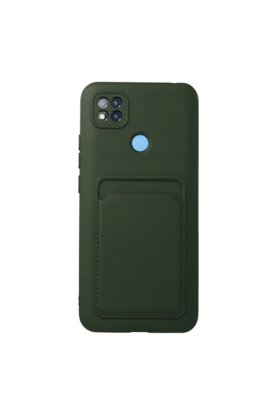 OEM Case for Xiaomi Redmi 9C Kelvin Silicone with Business Card - Dark Green