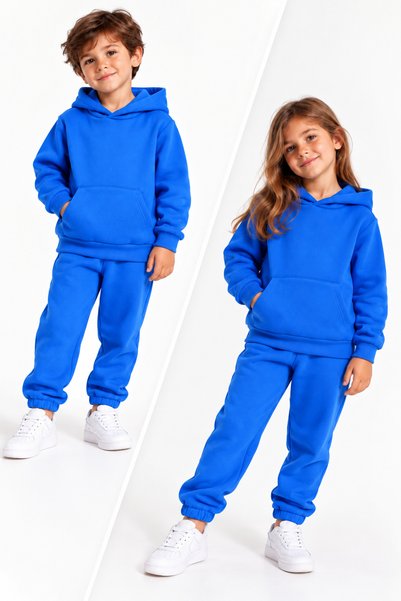 Atlas Kids Set de trening de iarnă flaușat pe interior, cu glugă, pentru fete...