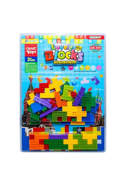 OEM Joc de puzzle cu blocuri de tetromino, 68 de piese
