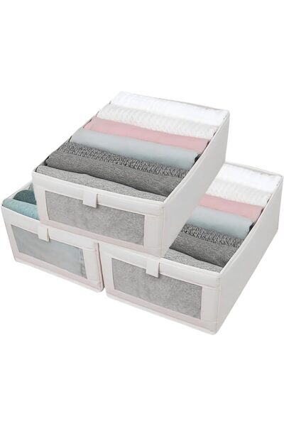 Paporich 3 pack Drawer Organiser, Clothes Organizer, Elevate your Closet with...