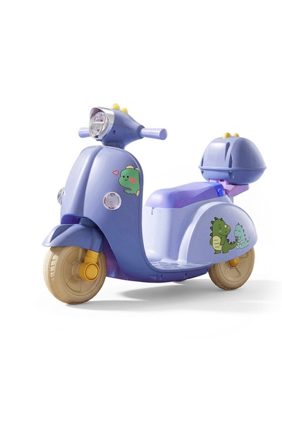 OEM Kids Electric Ride-On Scooter with Rear Storage, Blue
