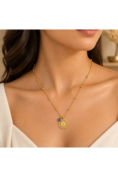 Monalisa Home Beaded Nazar Figurine Necklace