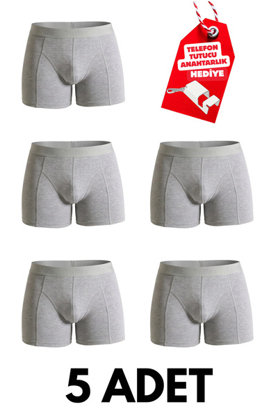 Tutku 5-Pack of Cotton-Stretch Fabric Men's Boxers—Value Pack + Free Phone Ho...